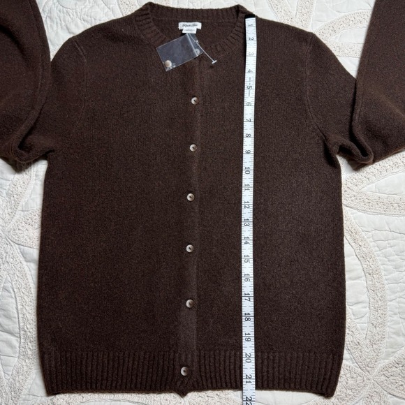 Kimchi Blue XS Coquette Cardigan Librarycore Brown Fuzzy Button Dark Academia - Picture 3 of 7